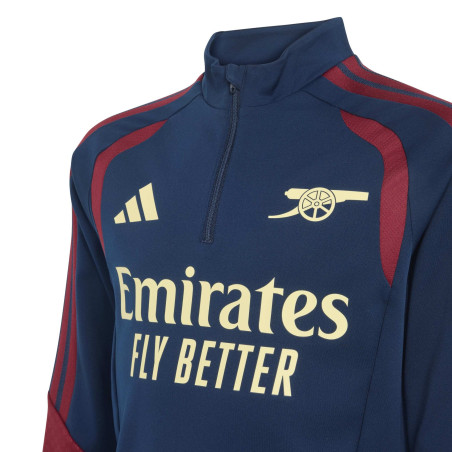 Sweat zippé junior Arsenal bleu rouge