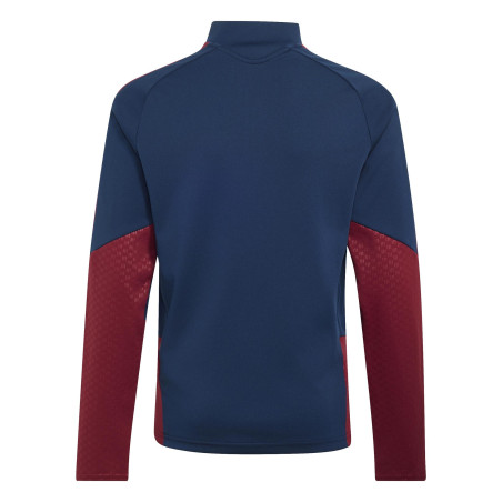 Sweat zippé junior Arsenal bleu rouge
