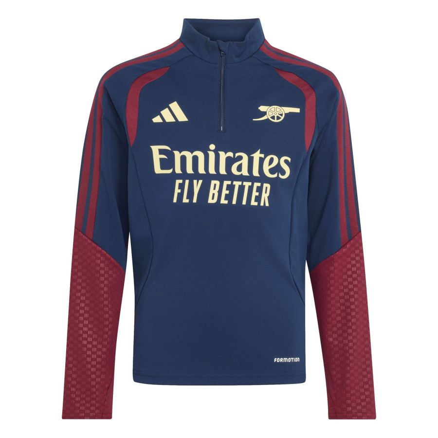 Sweat zippé junior Arsenal bleu rouge