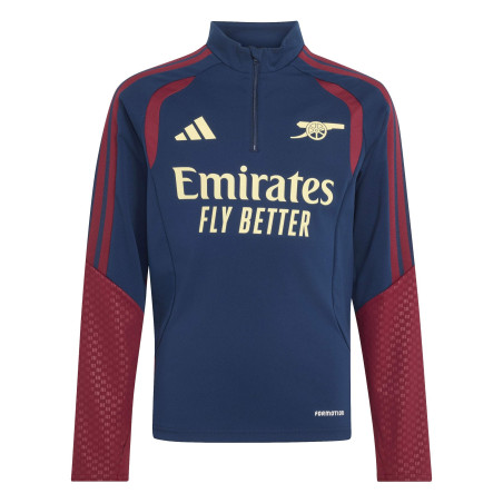 Sweat zippé junior Arsenal bleu rouge