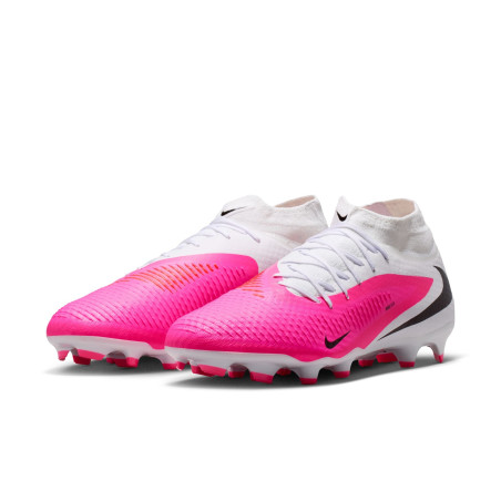 Nike Phantom 6 montante Academy FG/MG rose blanc