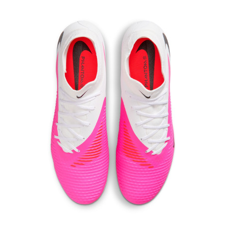 Nike Phantom 6 montante Academy FG/MG rose blanc