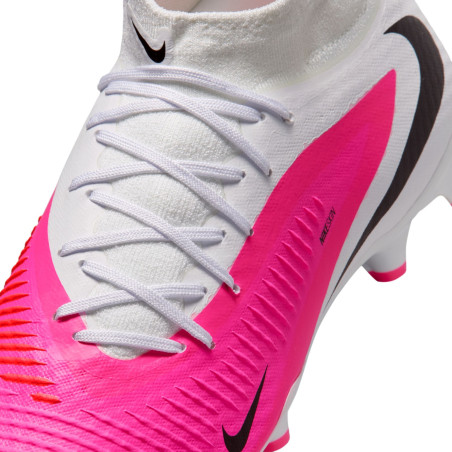 Nike Phantom 6 montante Academy FG/MG rose blanc