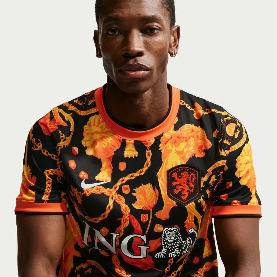 Maillot avant match Pays-Bas orange noir