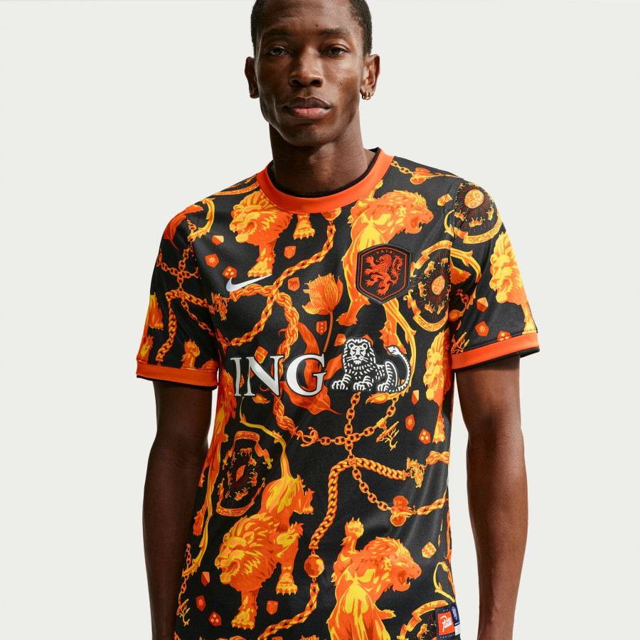 Maillot avant match Pays-Bas orange noir