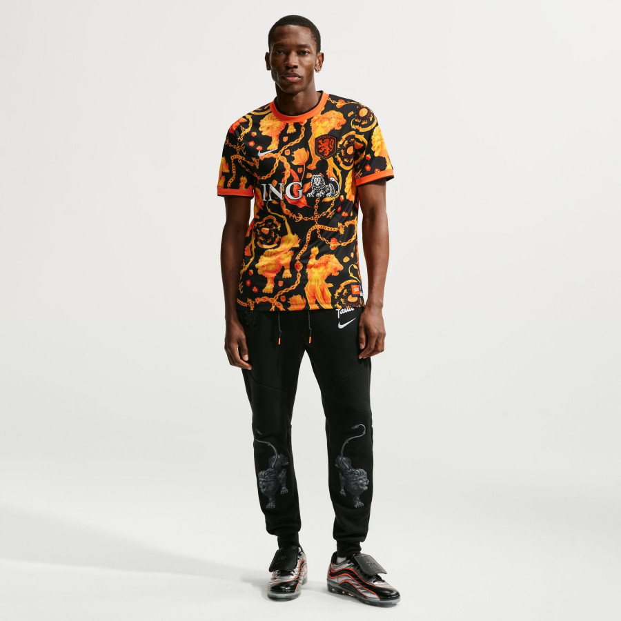 Maillot avant match Pays-Bas orange noir