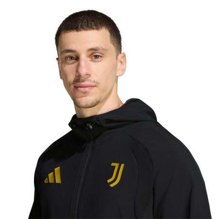 Veste survêtement Juventus Travel noir or