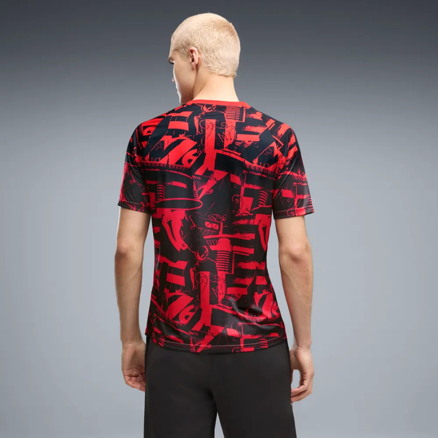 Maillot avant match Milan AC rouge noir