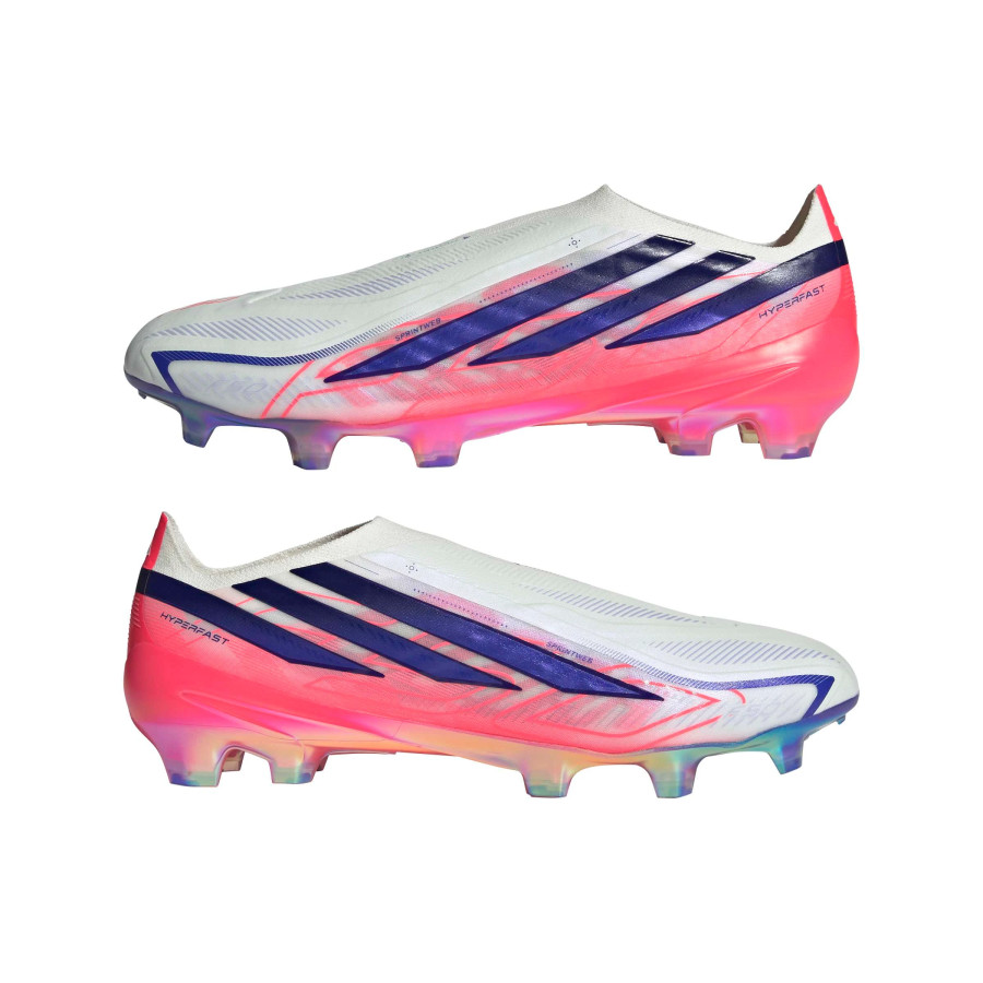 adidas F50 Hyperfast LaceLess Elite FG blanc rose