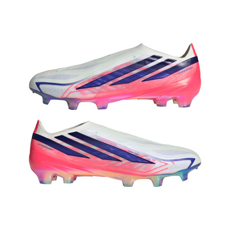 adidas F50 Hyperfast LaceLess Elite FG blanc rose