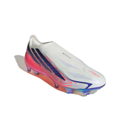 adidas F50 Hyperfast LaceLess Elite FG blanc rose