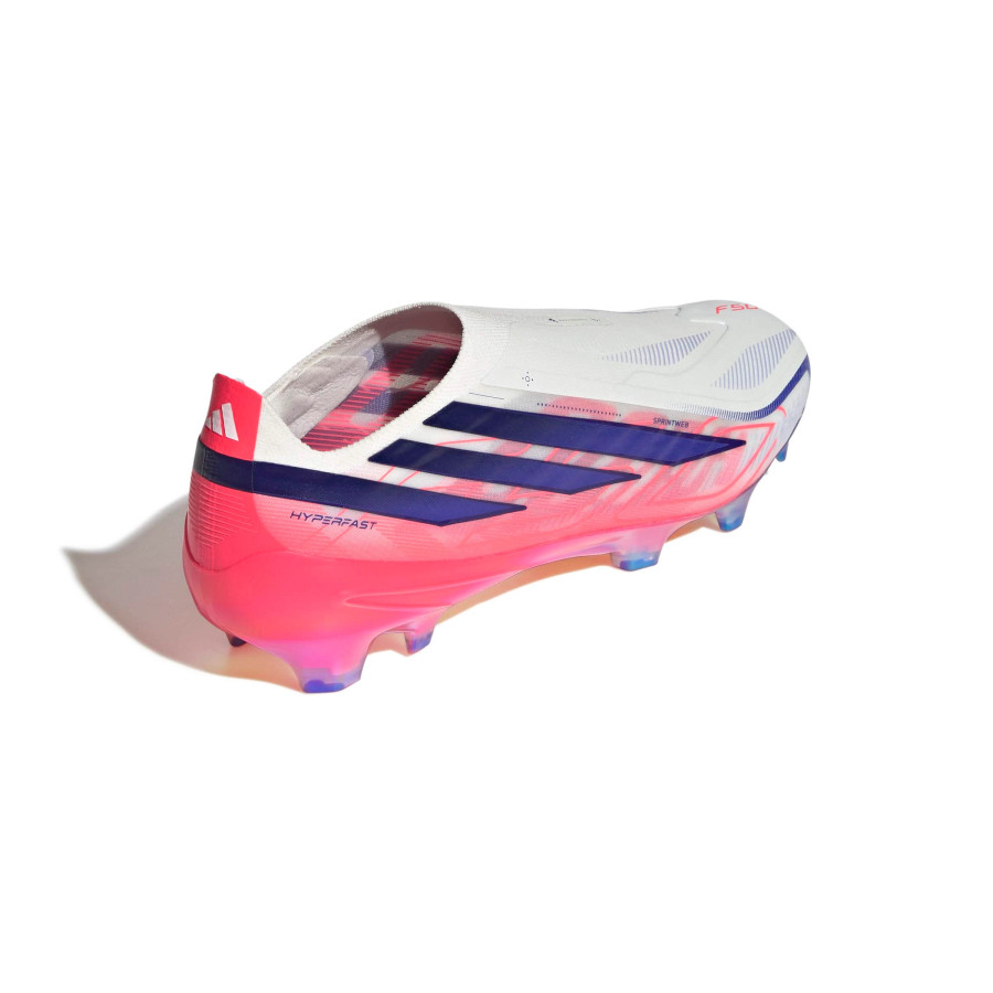 adidas F50 Hyperfast LaceLess Elite FG blanc rose
