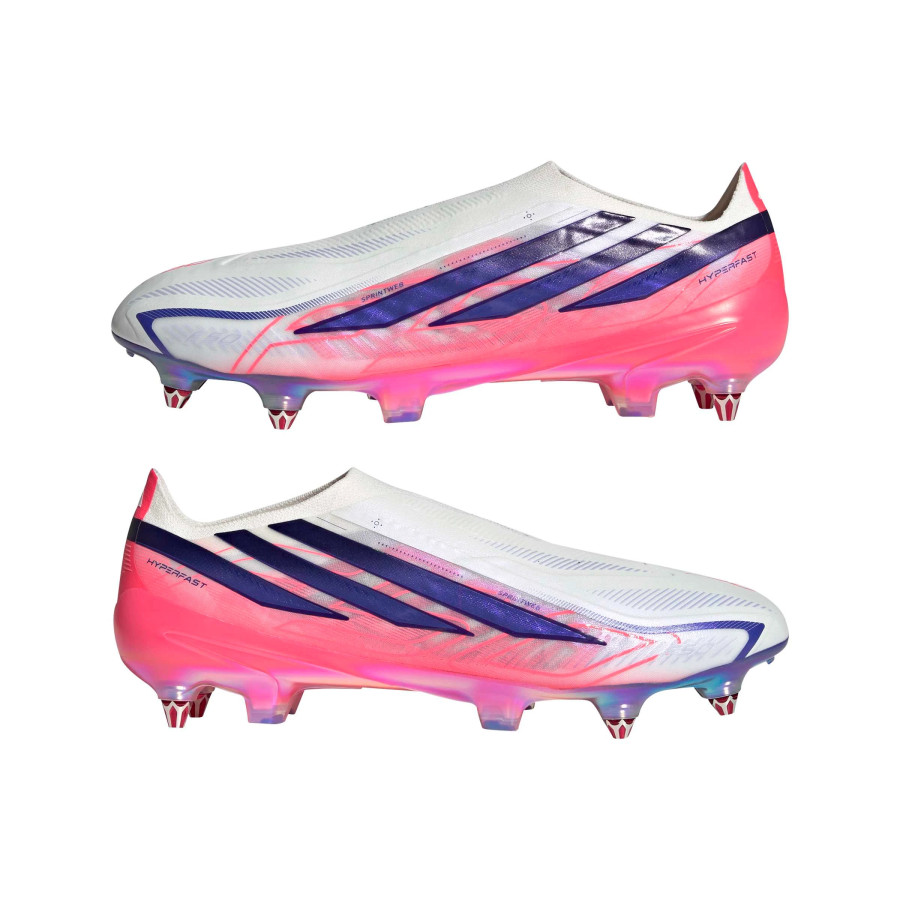adidas F50 Hyperfast LaceLess Elite SG blanc rose