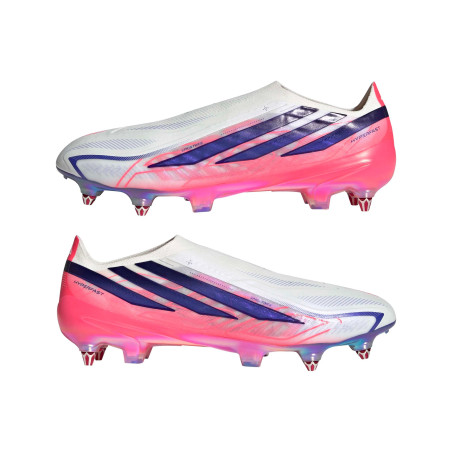 adidas F50 Hyperfast LaceLess Elite SG blanc rose
