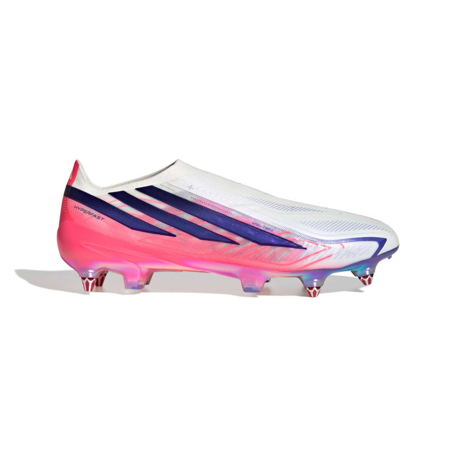 adidas F50 Hyperfast LaceLess Elite SG blanc rose