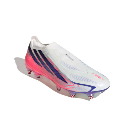 adidas F50 Hyperfast LaceLess Elite SG blanc rose
