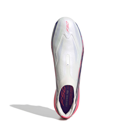adidas F50 Hyperfast LaceLess Elite SG blanc rose
