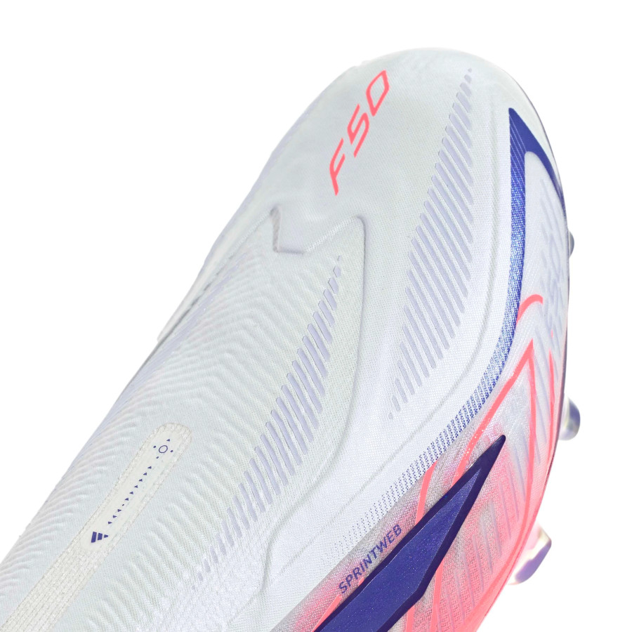 adidas F50 Hyperfast LaceLess Elite AG blanc rose