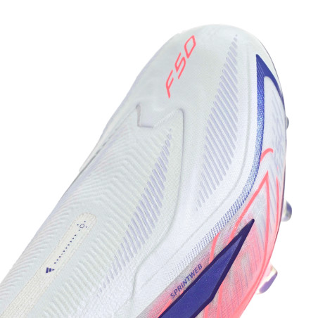 adidas F50 Hyperfast LaceLess Elite AG blanc rose