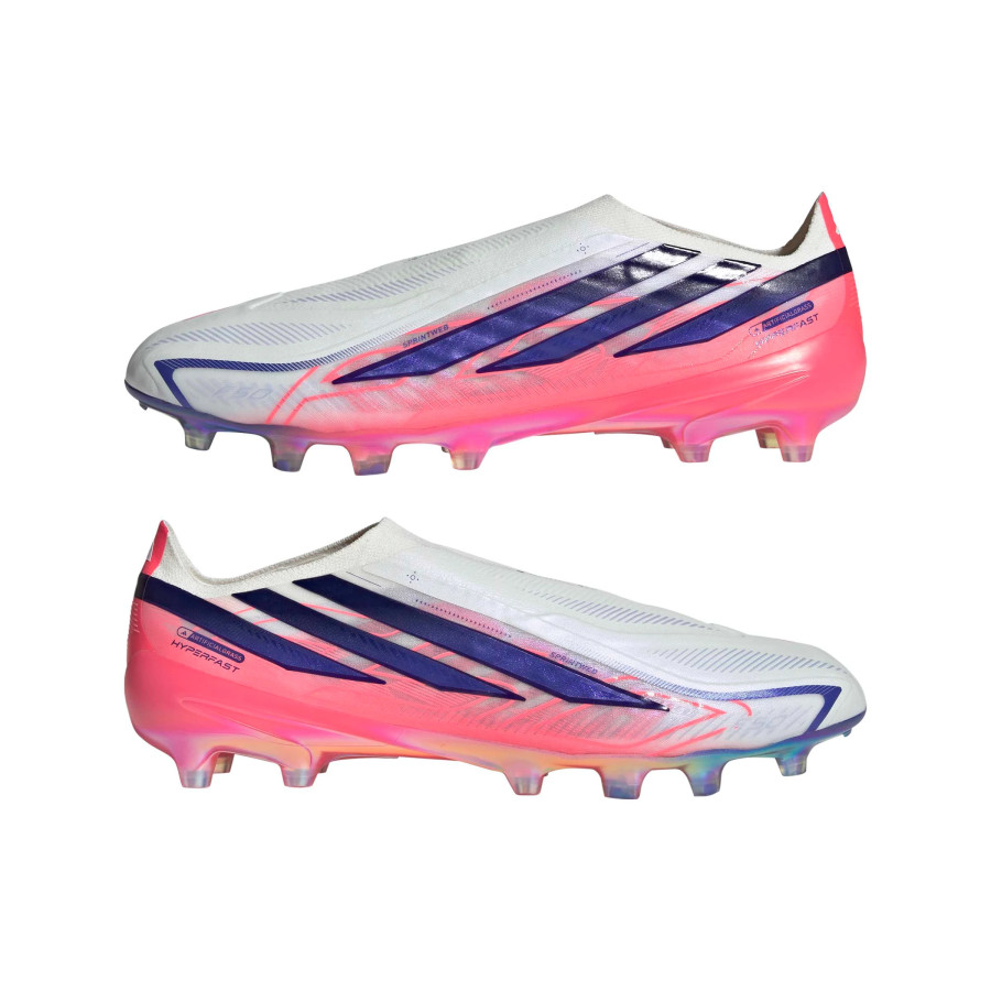 adidas F50 Hyperfast LaceLess Elite AG blanc rose