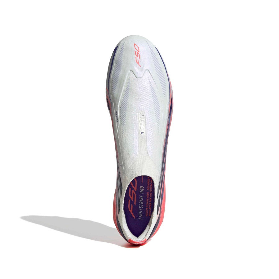 adidas F50 Hyperfast LaceLess Elite AG blanc rose