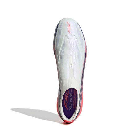 adidas F50 Hyperfast LaceLess Elite AG blanc rose