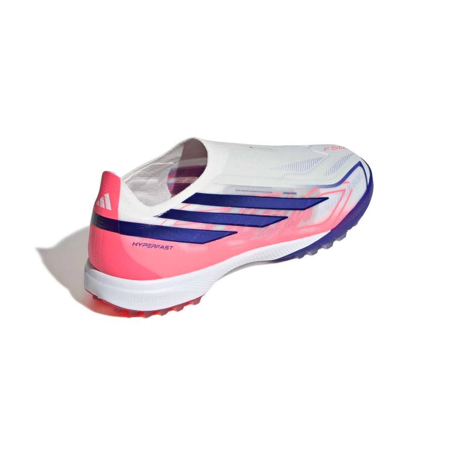 adidas F50 Hyperfast LaceLess Pro Turf blanc rose