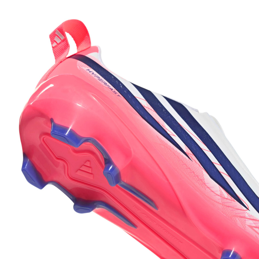adidas F50 Hyperfast junior LaceLess League FG blanc rose