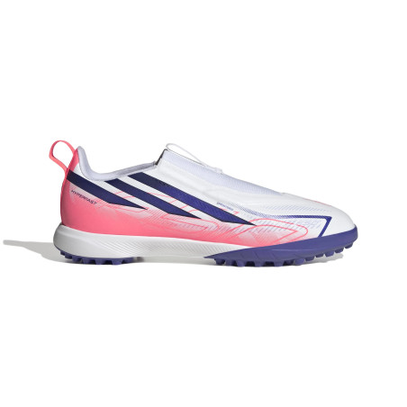 adidas F50 Hyperfast junior LaceLess League Turf blanc rose