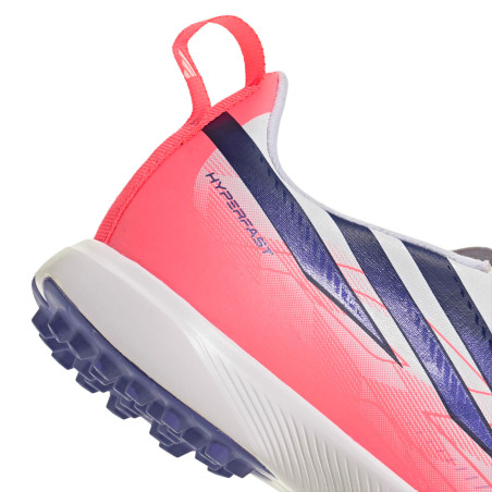 adidas F50 Hyperfast junior LaceLess League Turf blanc rose