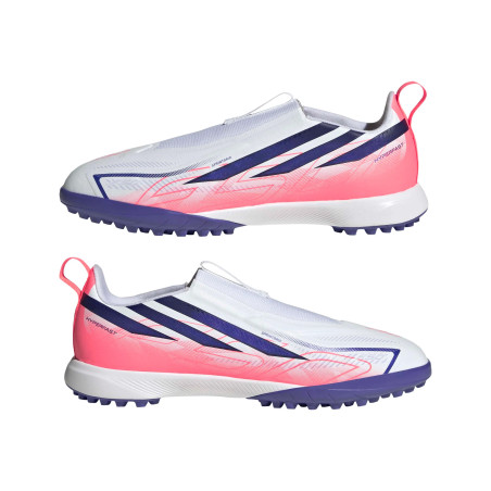 adidas F50 Hyperfast junior LaceLess League Turf blanc rose