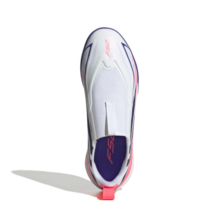 adidas F50 Hyperfast junior LaceLess League Turf blanc rose