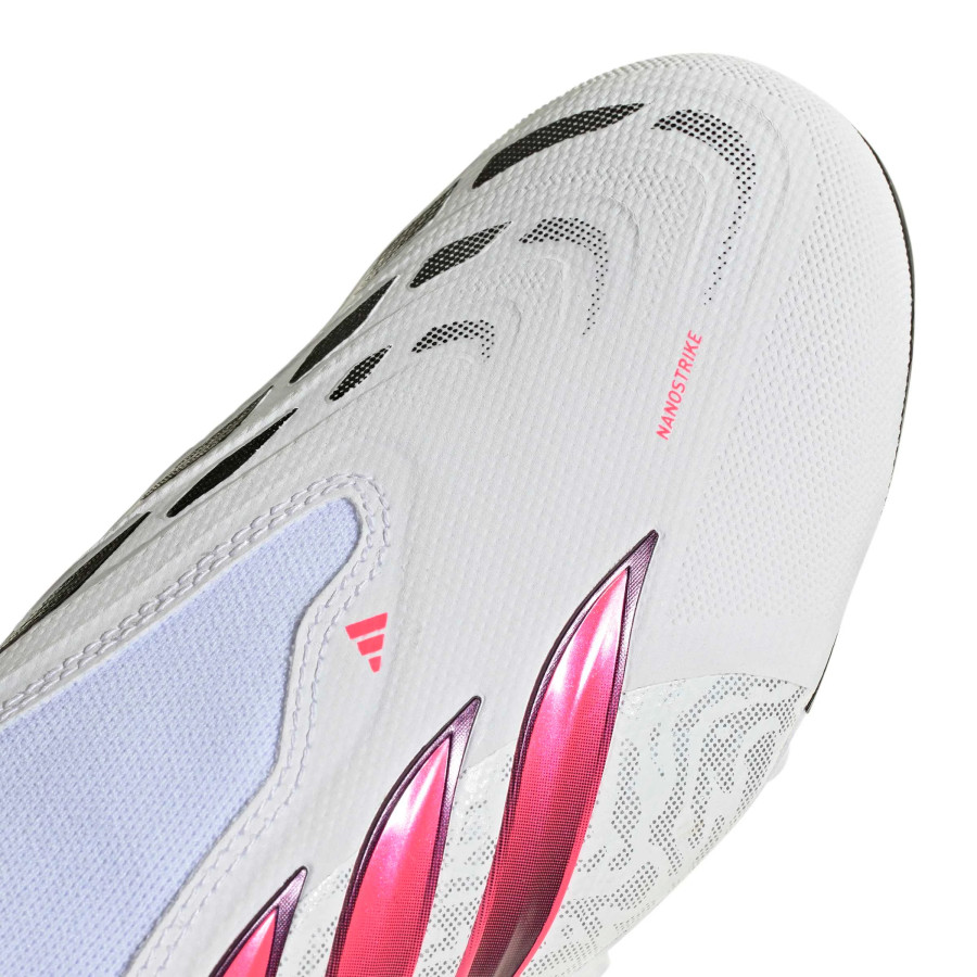 adidas Predator League LaceLess FG blanc rose