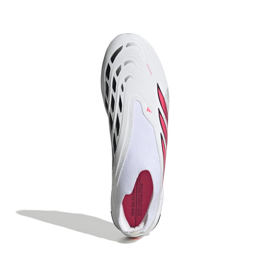 adidas Predator League LaceLess FG blanc rose
