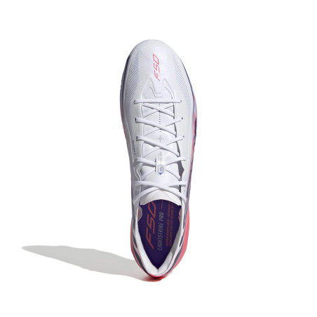adidas F50 Hyperfast Elite FG blanc rose
