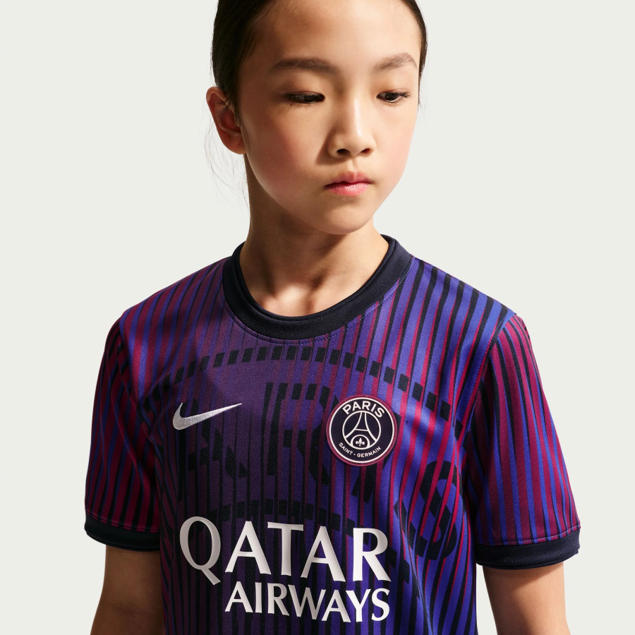 Maillot avant match junior PSG bleu rouge