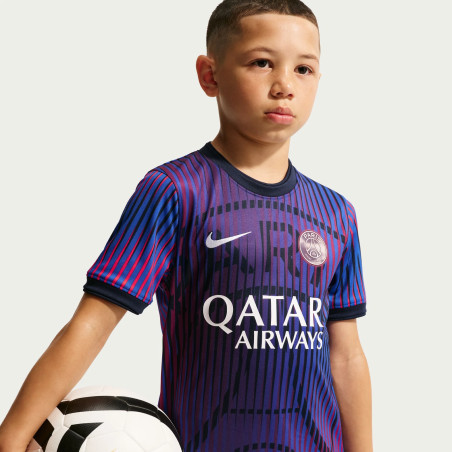 Maillot avant match junior PSG bleu rouge