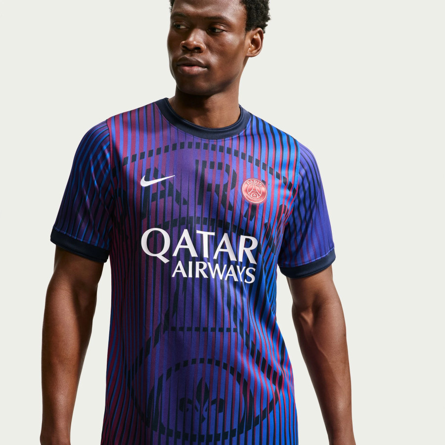 Maillot avant match PSG bleu rouge