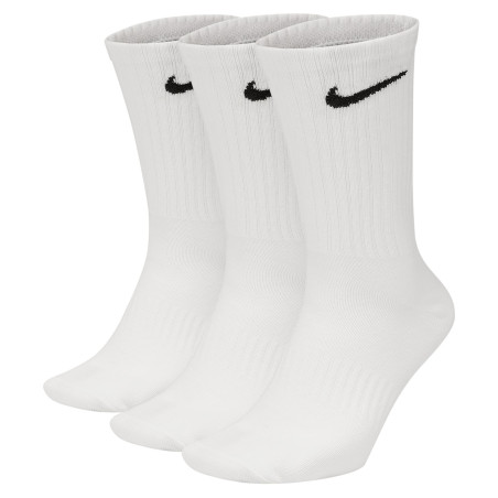 Lot 3 paires chaussettes entraînement Nike Everyday blanc