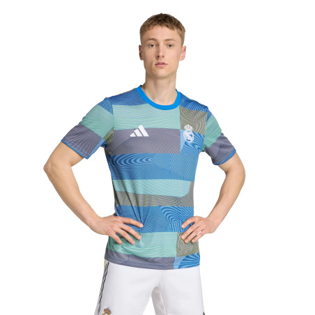 Maillot avant match Real Madrid vert bleu
