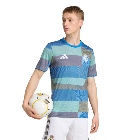 Maillot avant match Real Madrid vert bleu