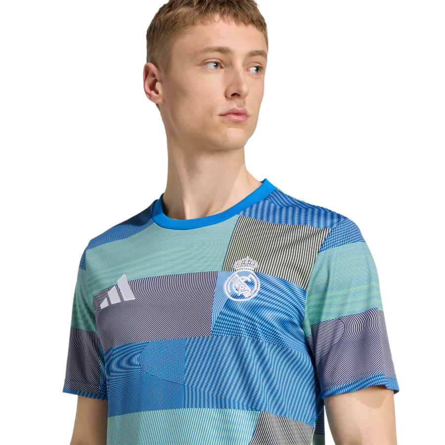 Maillot avant match Real Madrid vert bleu
