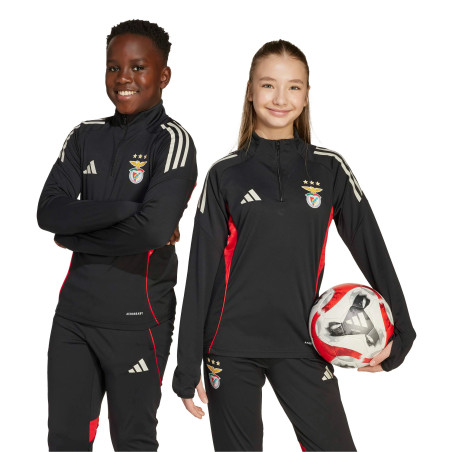 Sweat zippé junior Benfica noir