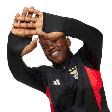 Sweat zippé junior Benfica noir