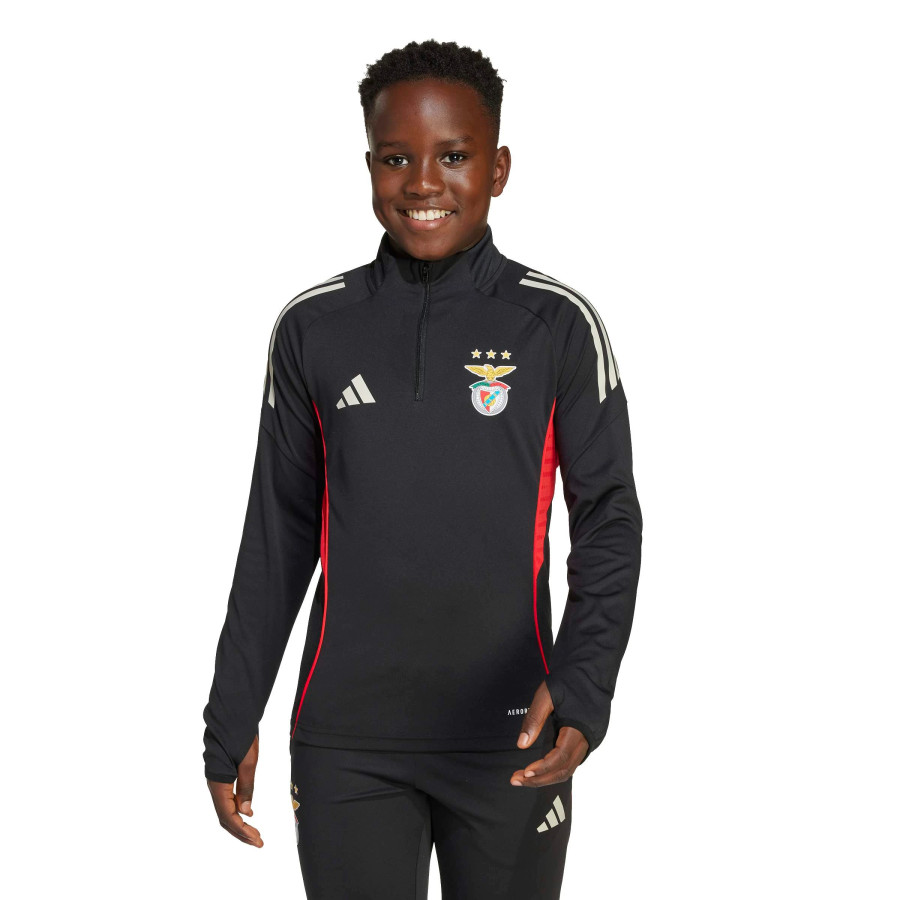 Sweat zippé junior Benfica noir
