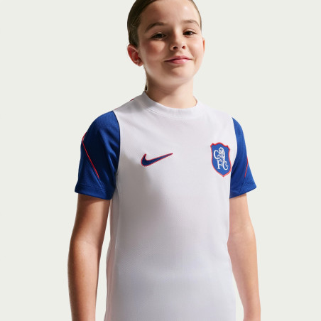 Maillot entraînement junior Chelsea Strike blanc bleu