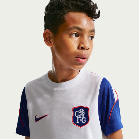 Maillot entraînement junior Chelsea Strike blanc bleu