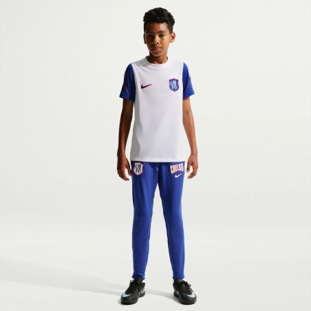 Maillot entraînement junior Chelsea Strike blanc bleu