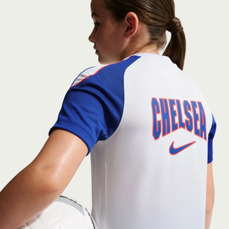 Maillot entraînement junior Chelsea Strike blanc bleu