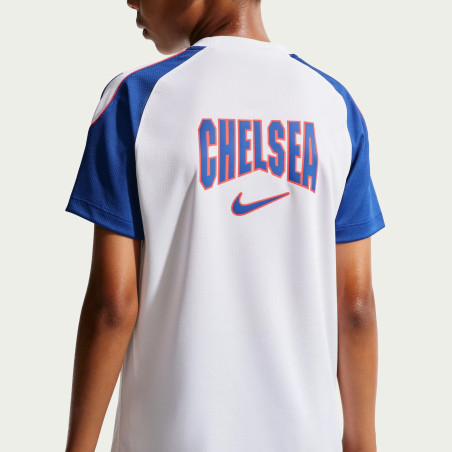 Maillot entraînement junior Chelsea Strike blanc bleu